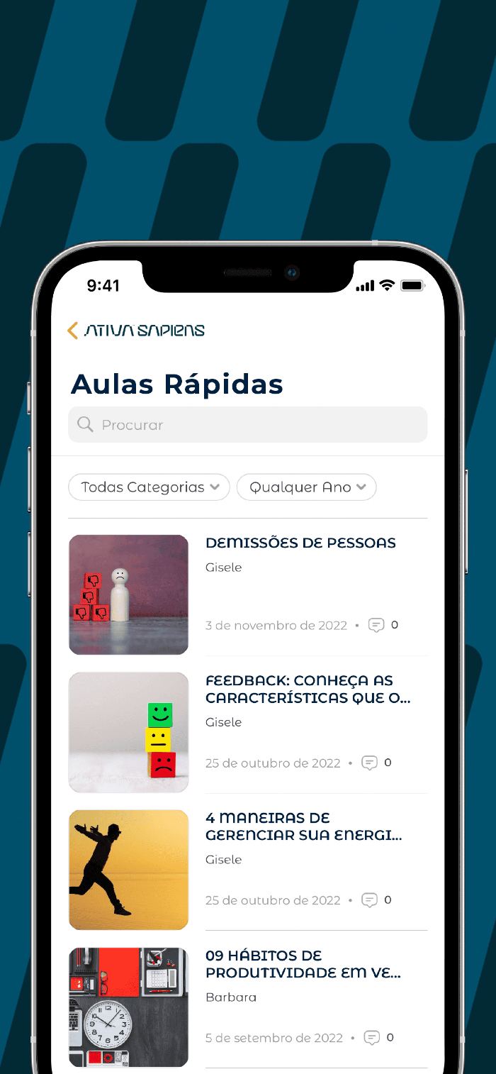 App Ativa Sapiens - trilhas de aprendizagem